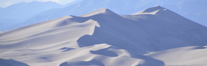 A wavy sand dune