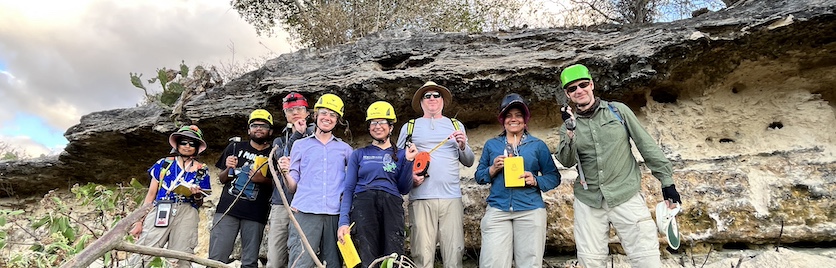 Students smile on a trip to the Yucatan Peninsula
