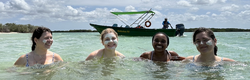 Students swim on a trip to the Yucatan Peninsula